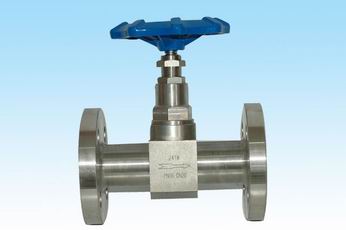 Flange needle valve