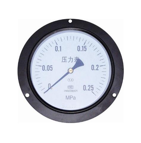 Y150ZT axial pressure gauge with edge