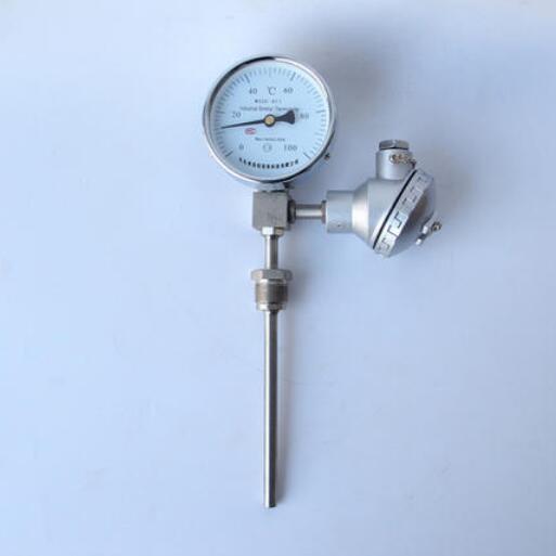 Earthquake-proof remote bimetallic thermometer