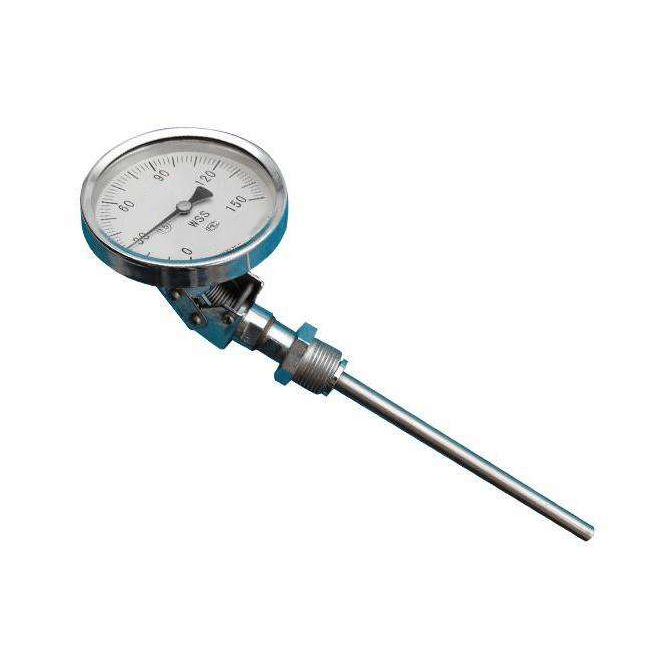 Universal type bimetallic thermometer